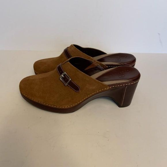 Cole Haan Tan Suede Slip On Mule Heel Size 8.5 B - Picture 5 of 10